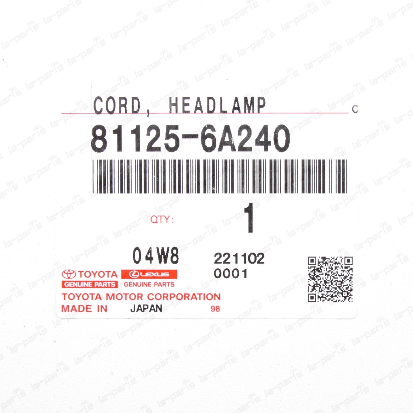 New Genuine Lexus GX470 Front Headlamp Wire Harness 81125-6A240