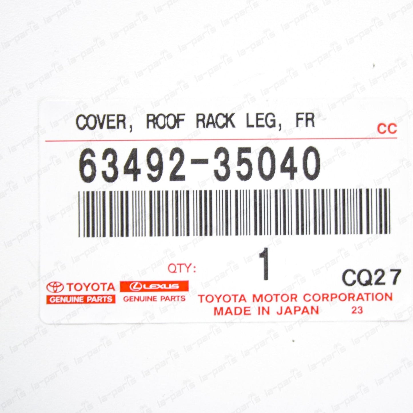New Genuine OEM Toyota 10-22 4Runner Silver Front Driver Side Roof Rack Cover