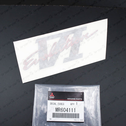 NEW GENUINE MITSUBISHI LANCER EVO 6 CP9A EVOLUTION VI DECAL STICKER MR604111