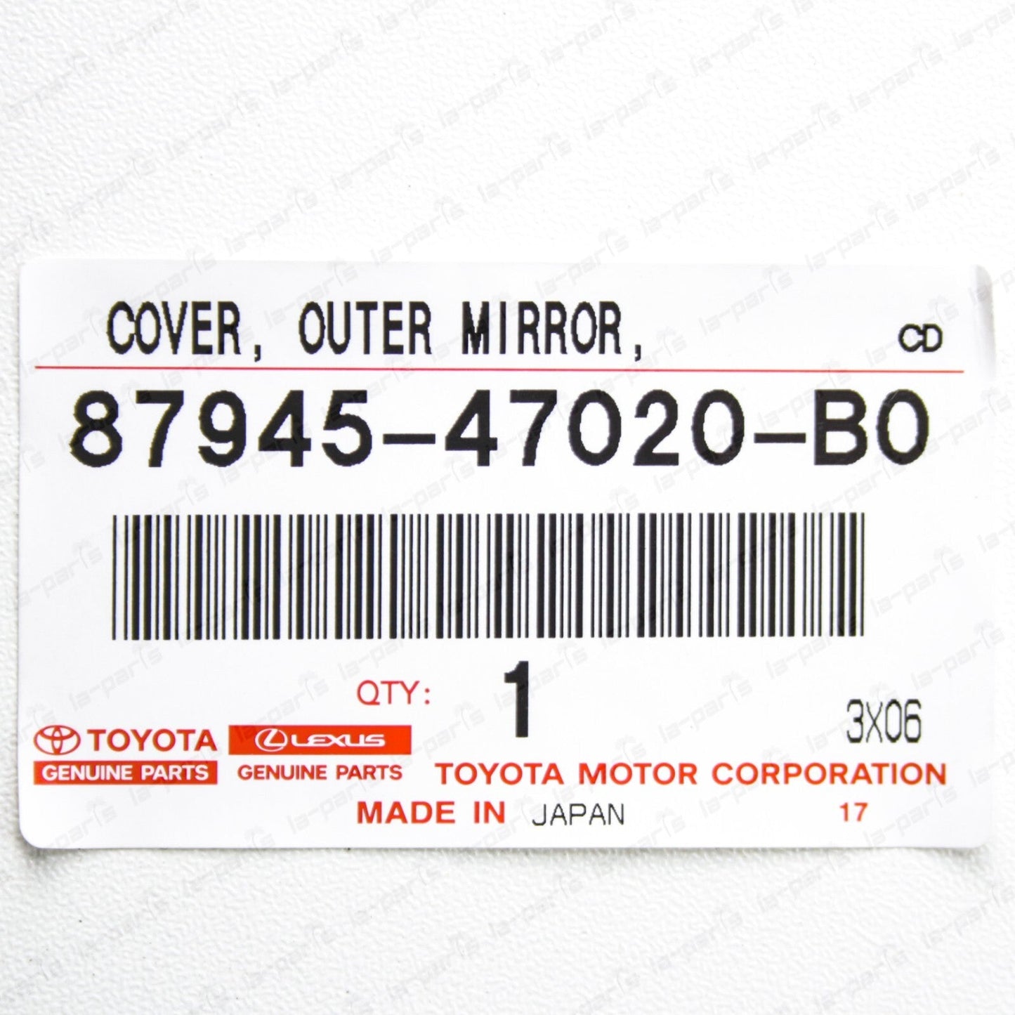 New Genuine OEM Toyota 10-15 Prius Prius V Driver Side Mirror Cover Silver 1F7