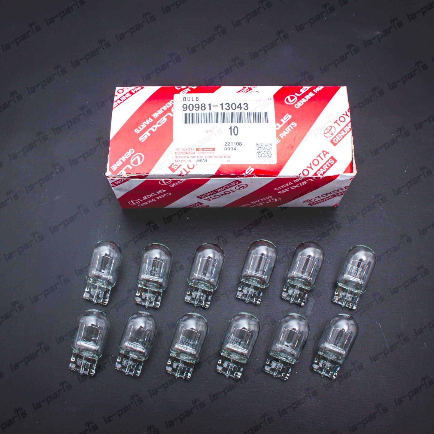 New Genuine Toyota 1996-2021 Rear Combination Lamp Bulb W21W 90981-13043 QTY:12