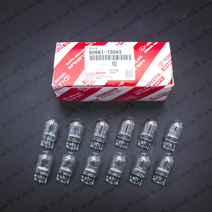 New Genuine Toyota 1996-2021 Rear Combination Lamp Bulb W21W 90981-13043 QTY:12
