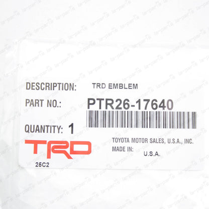 GENUINE TOYOTA TRD LOGO EMBLEM TOYOTA RACING DEVELOPMENT PTR26-17640
