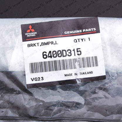 Genuine OEM Mitsubishi 14-15 Mirage Front Bumper Driver Side  Bracket 6400D315