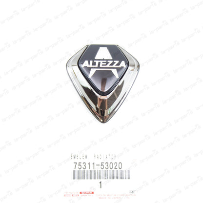 GENUINE TOYOTA 98-05 ALTEZZA LEXUS IS300 FRONT GRILLE BLACK EMBLEM 75311-53020