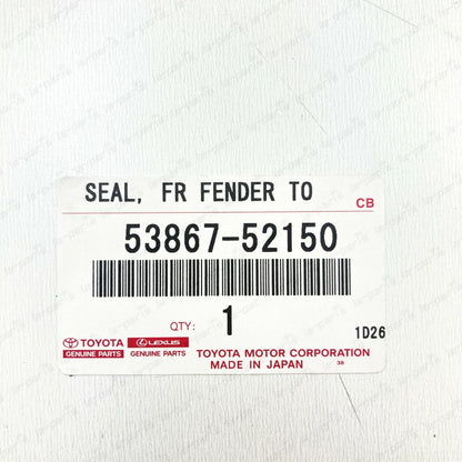 GENUINE TOYOTA 12-18 TOYOTA PRIUS C FRONT LEFT FENDER TO COWL SIDE SEAL