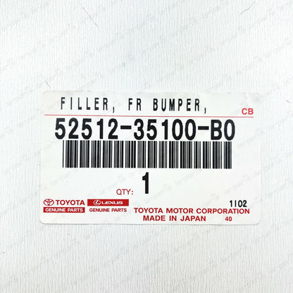 NEW GENUINE TOYOTA FJ CRUISER 07-14 SILVER FRONT RH BUMPER FILLER 52512-35100-B0