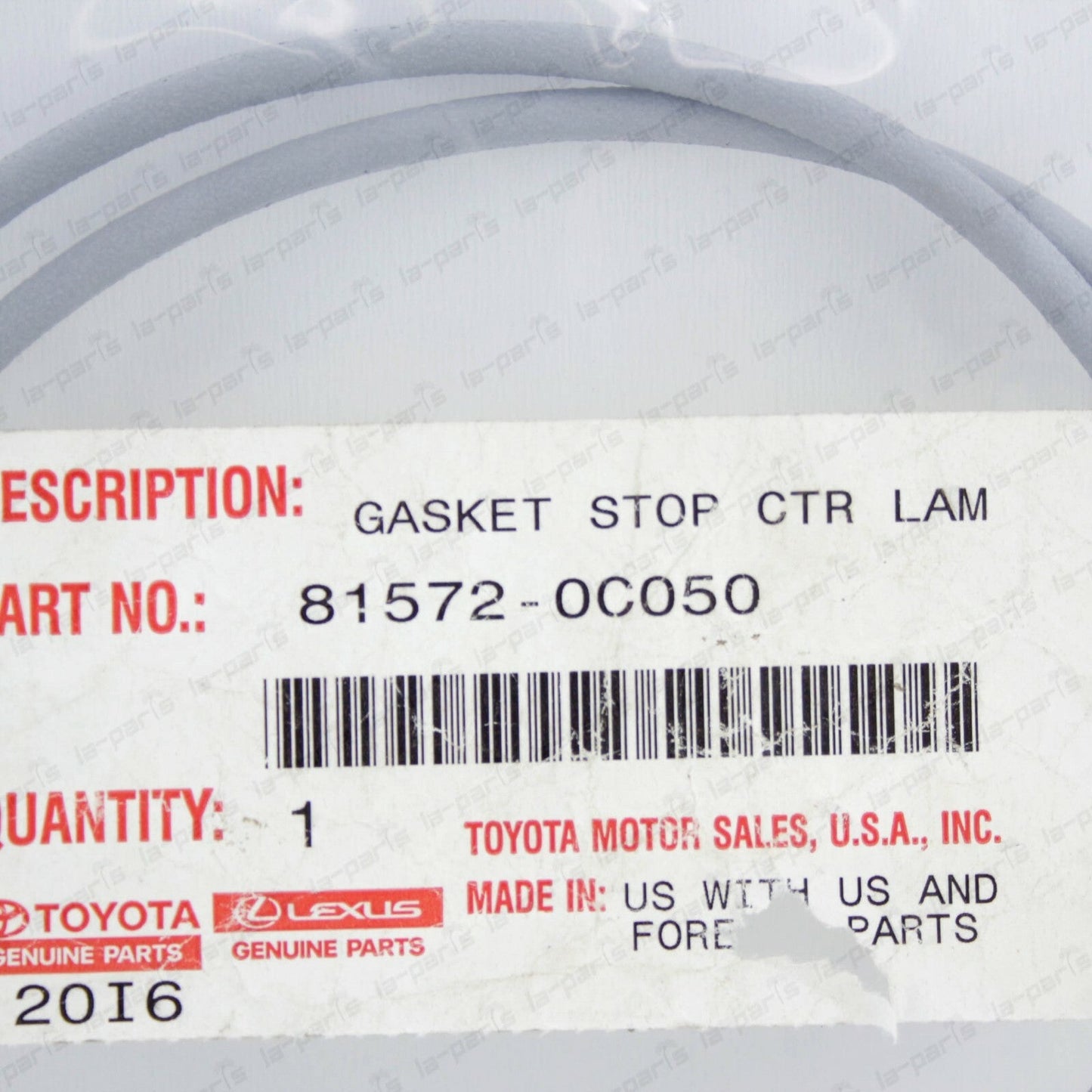 GENUINE TOYOTA 07-21 TUNDRA CENTER HIGH MOUNT STOP LIGHT GASKET 81572-0C050