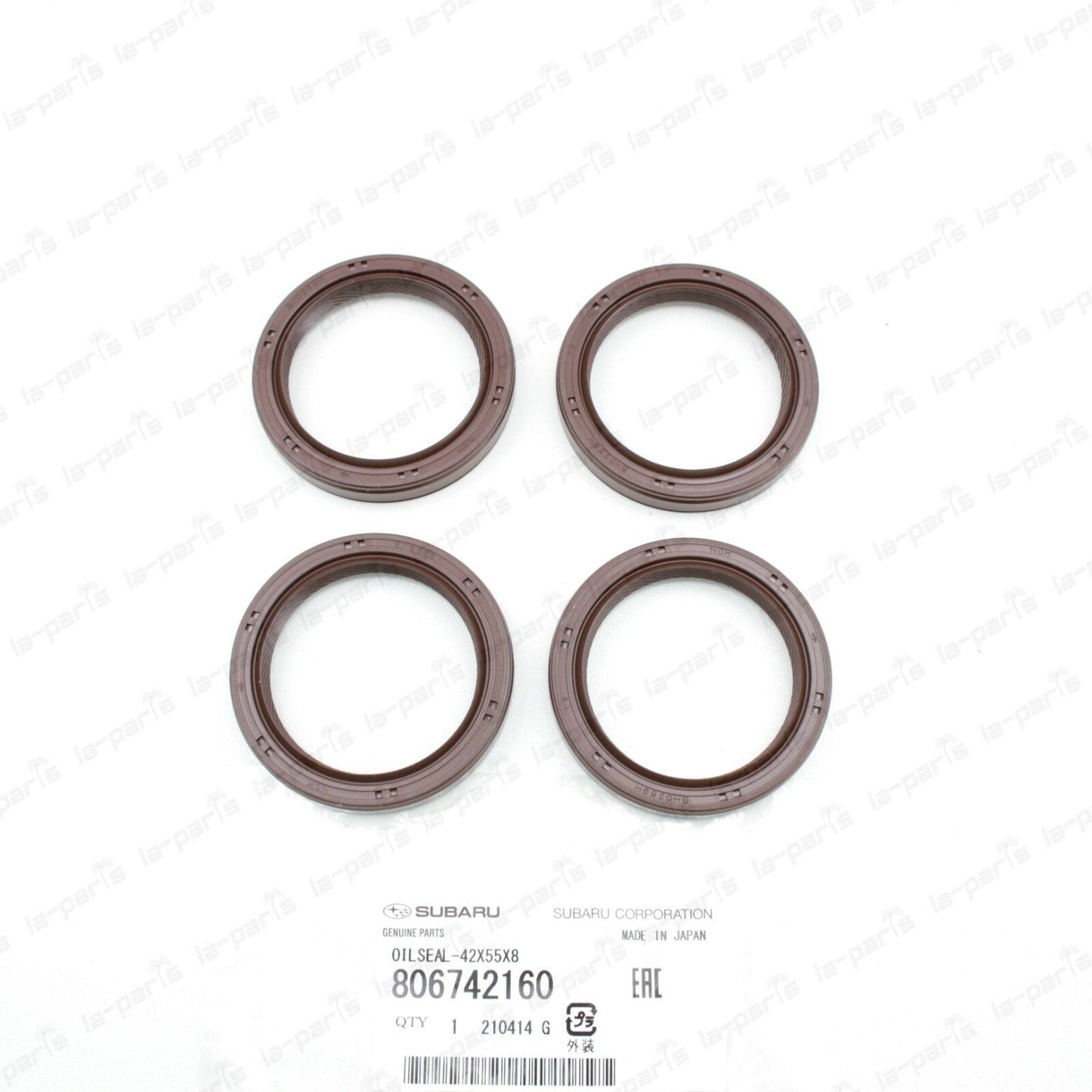 GENUINE SUBARU 2008-2017 WRX STI 2010-2017 LEGACY GT CAMSHAFT SEAL SET OF 4