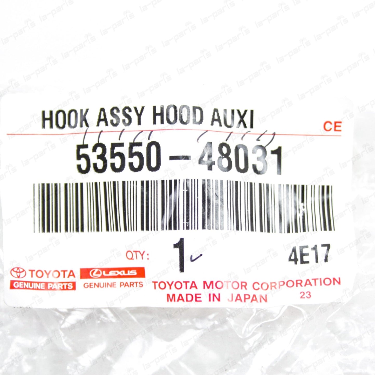 New Genuine Lexus 10-15 RX350 RX450h Hood Auxiliary Catch Hook 53550-48031