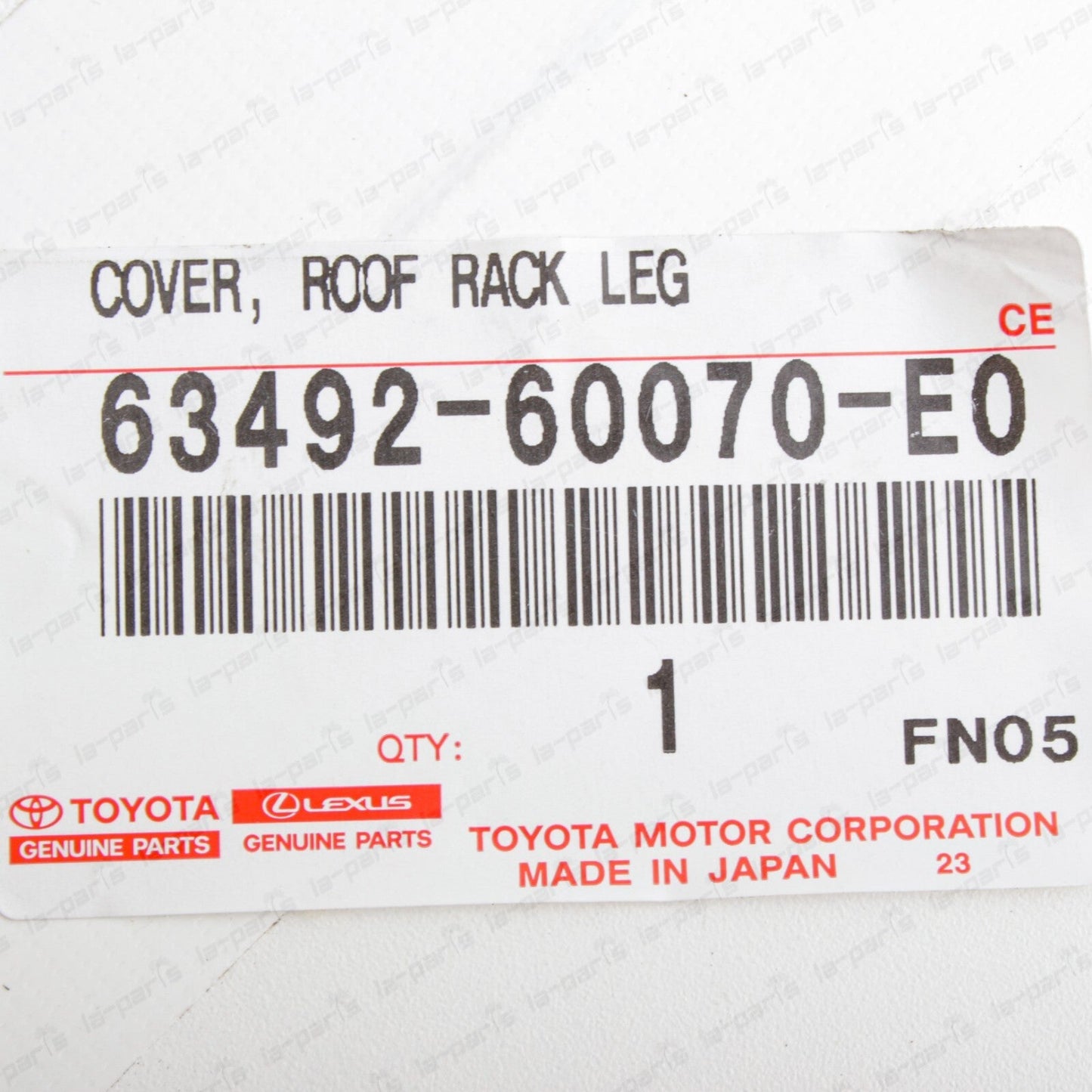 Genuine Lexus LX470 Beige Pearl Front Driver Roof Rack Leg Cover 63492-60070-E0