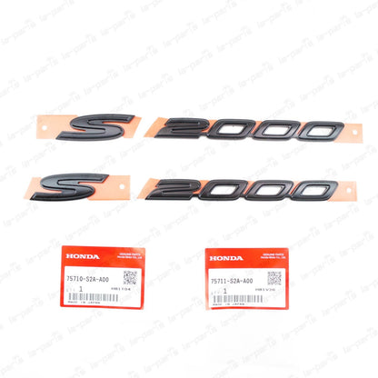 GENUINE HONDA 00-09 S2000 CR AP1 AP2 SIDE FENDER BLACK EMBLEMS BOTH SIDES