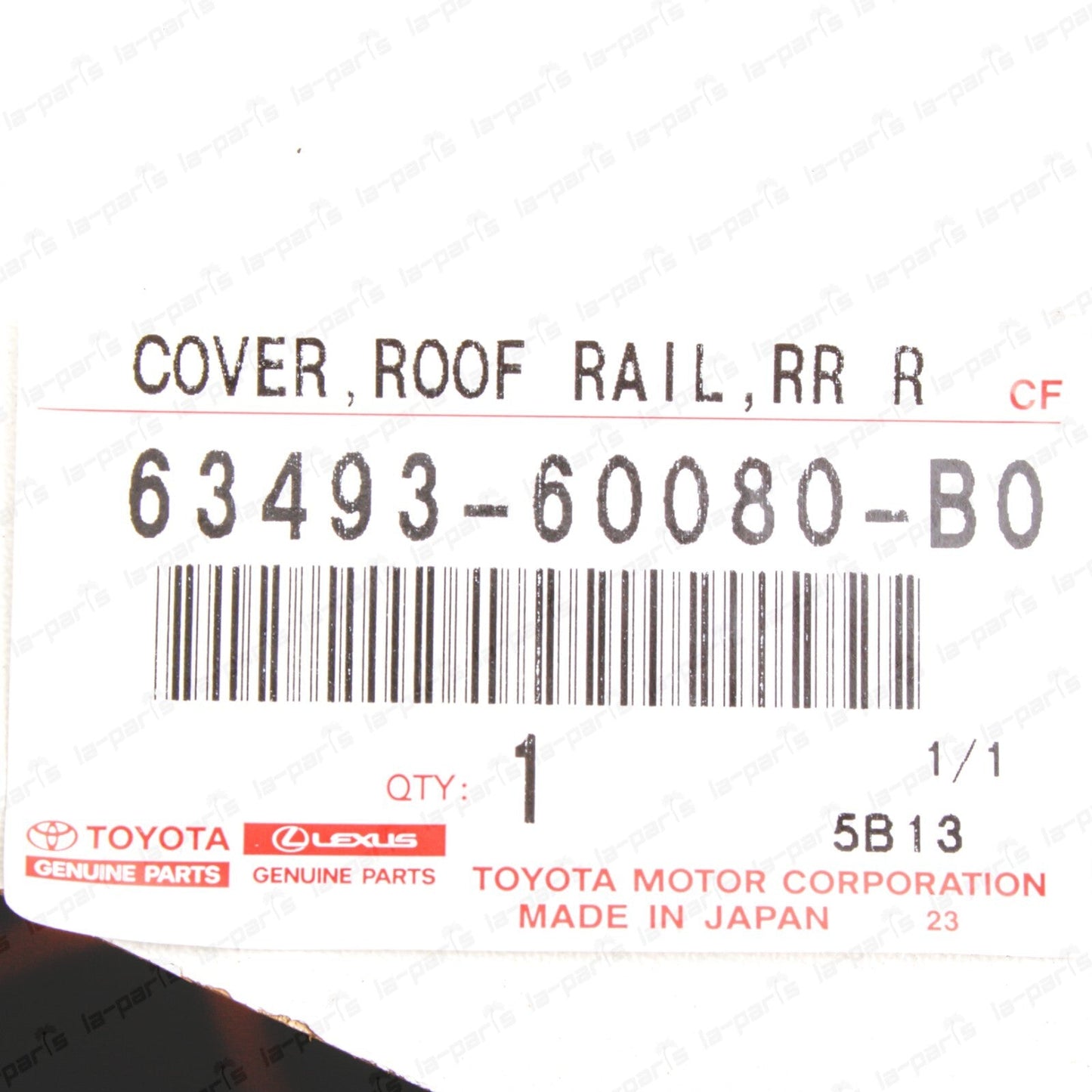 New Genuine Lexus LX470 Dark Gray Rear Passenger Roof Rack Cover 63493-60080-B0