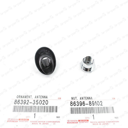 GENUINE 96-02 TOYOTA 4RUNNER FACTORY  ANTENNA ORNAMENT BEZEL & MOUNTING NUT KIT