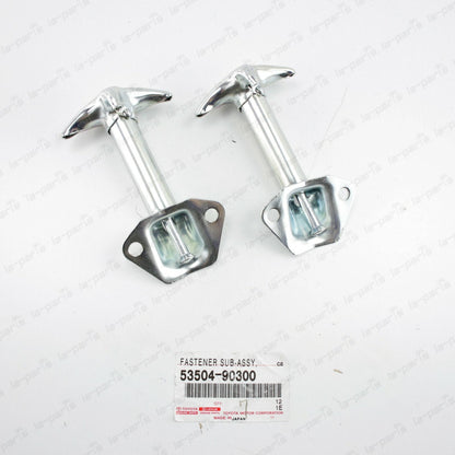Genuine For Toyota Land Cruiser FJ40 BJ40 Windshield Hood Catch Set 53504-90300