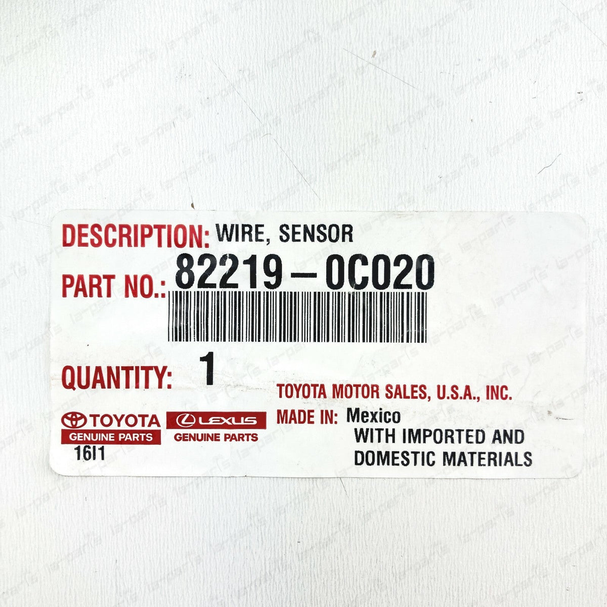 NEW GENUINE TOYOTA 07-20 TUNDRA 5.7L KNOCK SENSOR WIRE HARNESS 82219-0C020