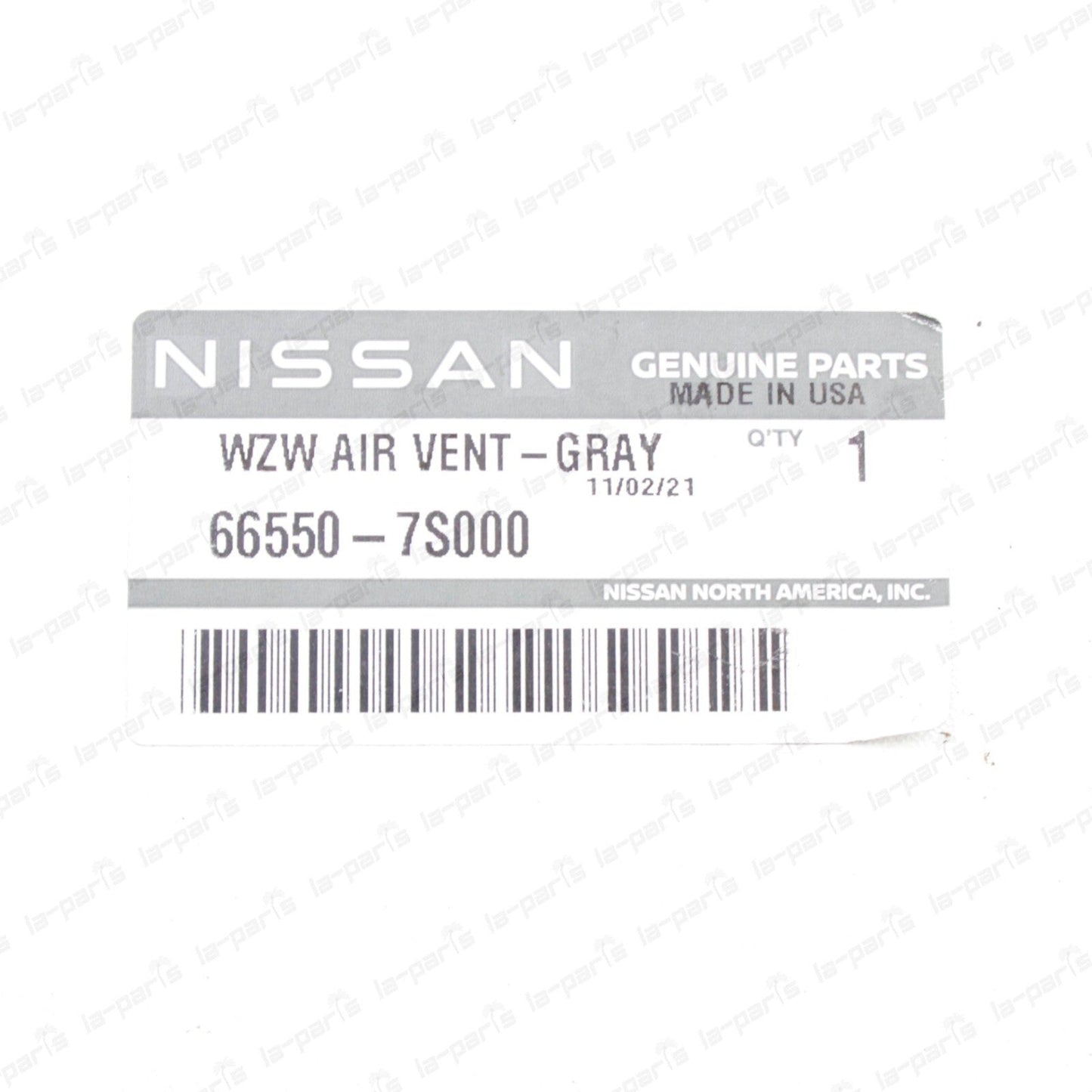 NEW GENUINE NISSAN  GRAY ROOF A/C AIR VENT GRILLE 66550-7S000