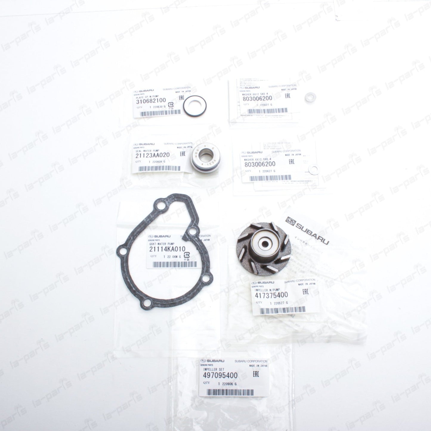 New Genuine OEM Subaru 1982-1990 Sambar Water Pump Impeller Set 497095400