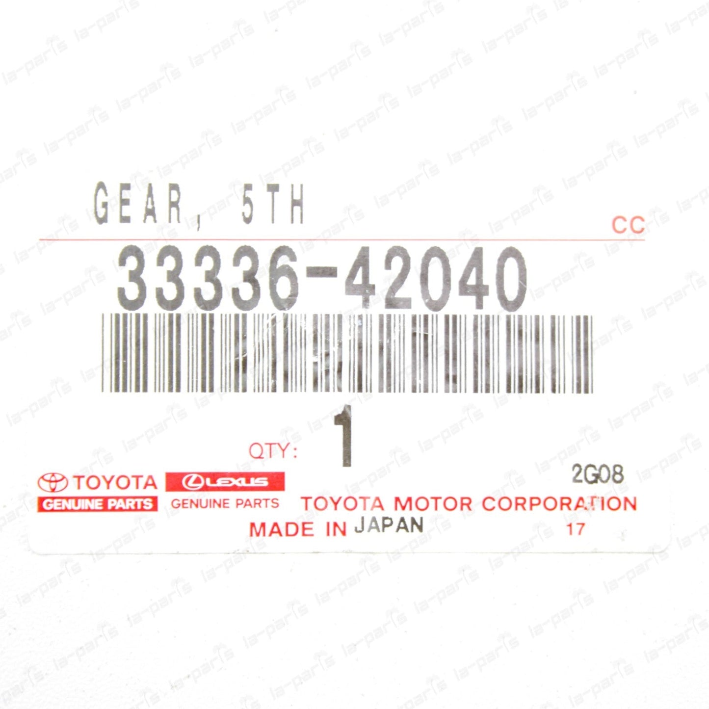 NEW GENUINE TOYOTA RAV4 MANUAL 5TH GEAR REPAIR KIT 40 TEETH 3PC KIT 33336-42040