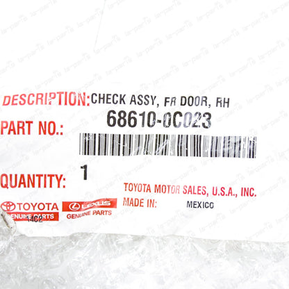 New Genuine Toyota 07-21 Tundra 08-22 Sequoia Front Right Door Check 68610-0C023