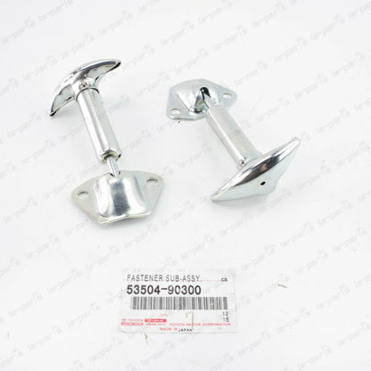 Genuine For Toyota Land Cruiser FJ40 BJ40 Windshield Hood Catch Set 53504-90300