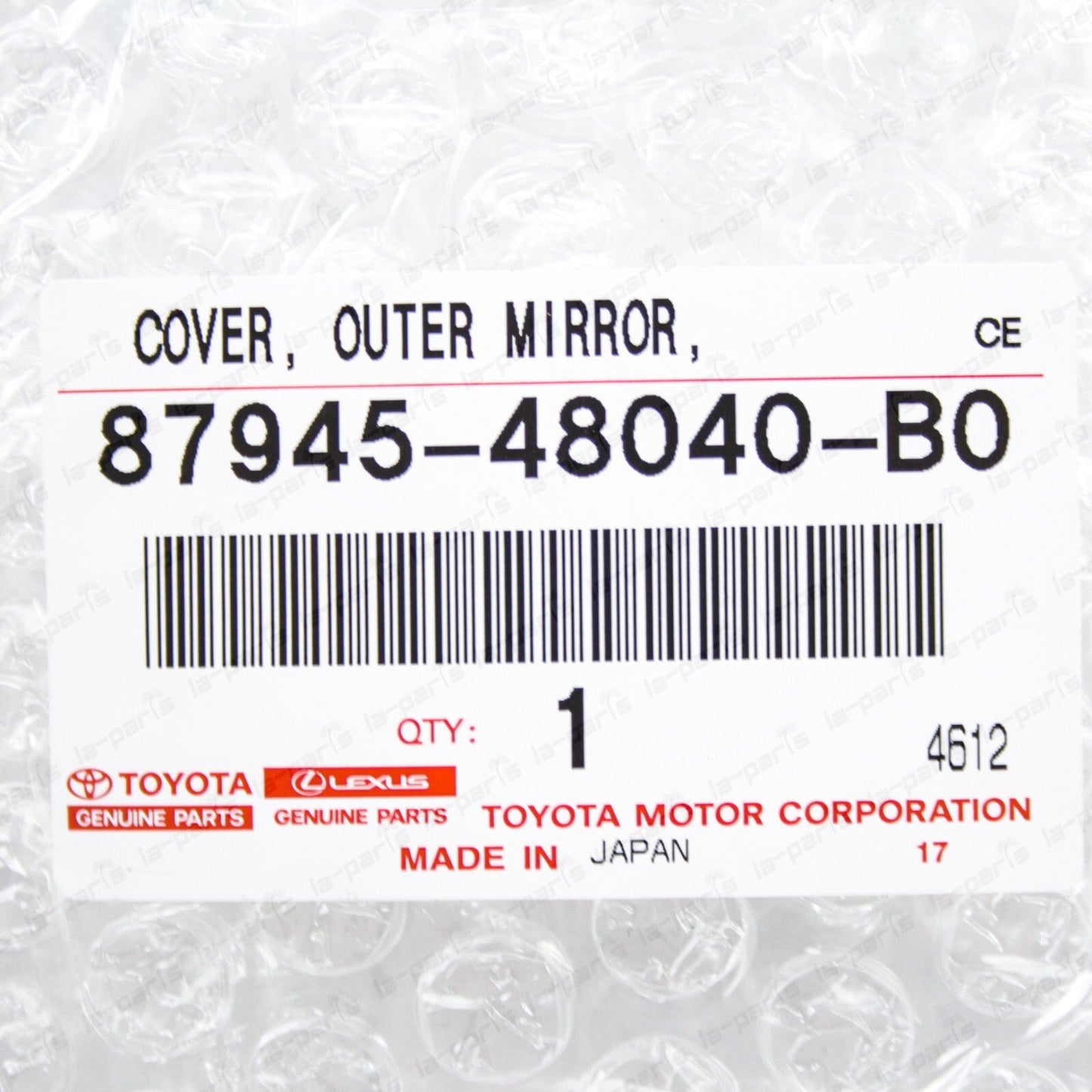 New Genuine Toyota 14-17 Rav4 1F7 Silver Driver Side Outer Mirror Cover