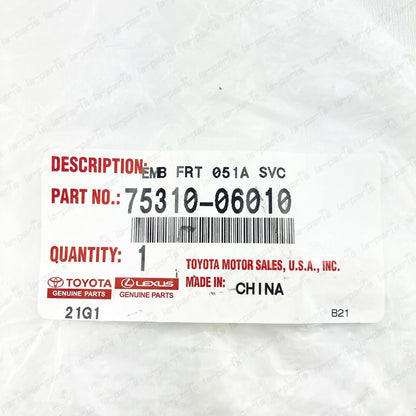 GENUINE TOYOTA CAMRY LE XL  AVALON  FRONT RADIATOR GRILLE EMBLEM 75310-06010