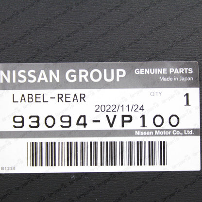 New Genuine Nissan 90-00 300ZX Fairlady Z Z32 JDM Rear Decal Silver 93094-VP100