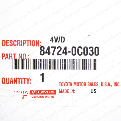 New Genuine OEM Toyota Sequoia Tundra 4 Wheel Drive Control Switch 84724-0C030