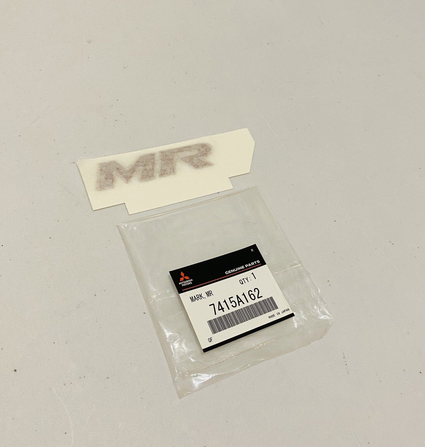 New Genuine Mitsubishi Evolution MR Emblem Rear Badge 7415A162