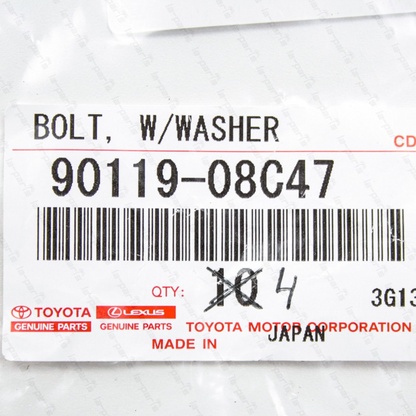 New Genuine OEM Toyota Roof Rack Bracket Bolt W/Washer 90119-08C47 SET OF 4