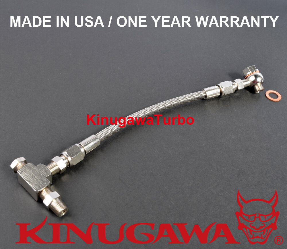Universal Turbo Oil Feed Line 24" Banjo For EFR 6258 6758 7163 7064 7670 9180