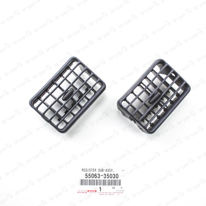 New Genuine 1996-2002 4Runner Center Dash Air Vent 55063-35030 Set Of 2