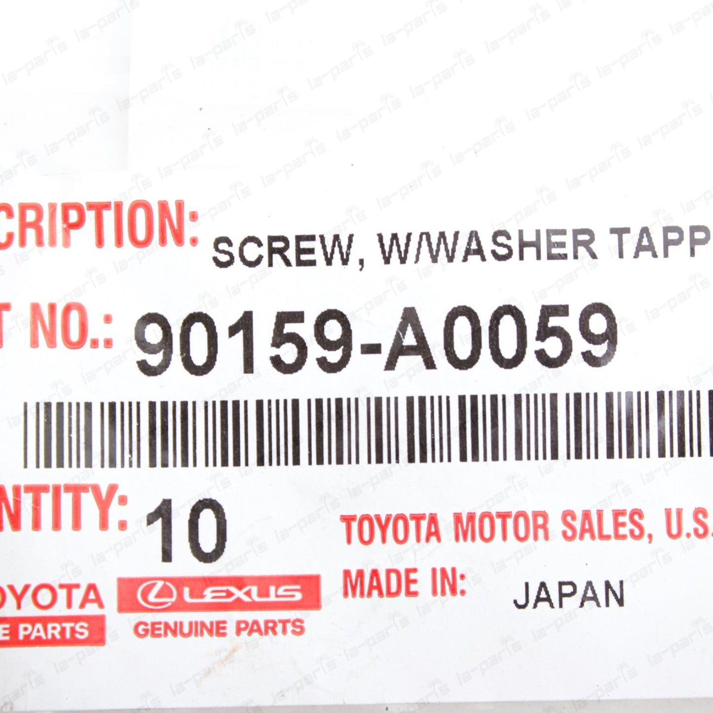 New Genuine Toyota 2016-2022 Bumper Cover Heat Shield Screws 90159-A0059 Qty:10
