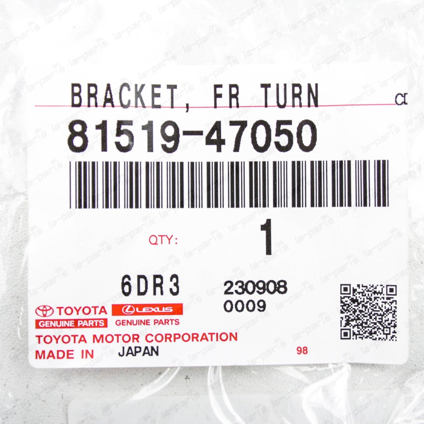 New Genuine Toyota 11-15 Prius Front Right Turn Signal Light Bracket 81519-47050