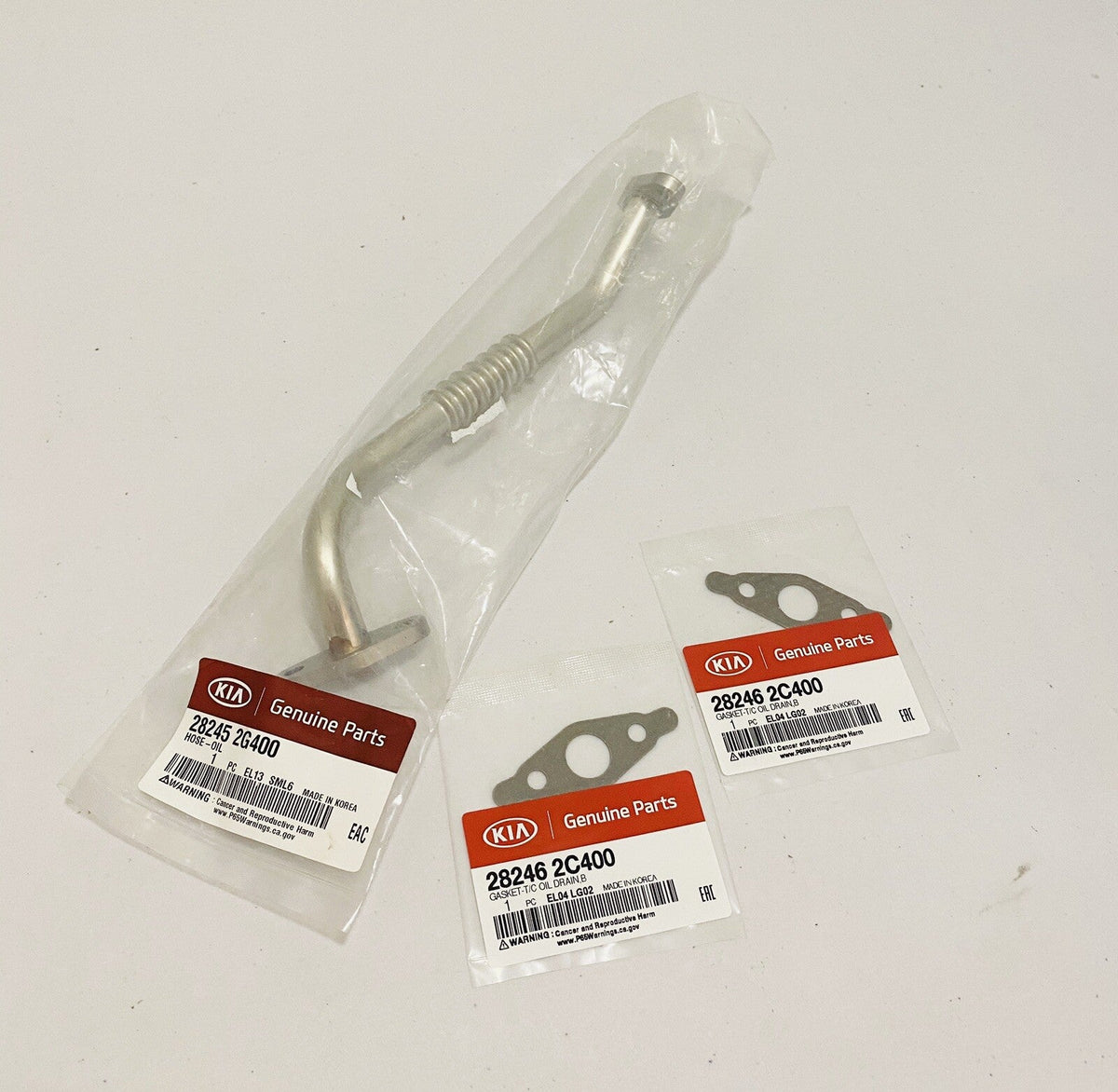 New Genuine for Kia 11- 15 Optima 2.0L T Oil Return Pipe + Gaskets 28245-2G400