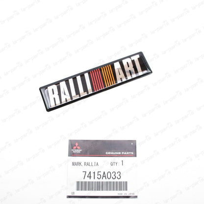 New Genuine OEM Mitsubishi Ralliart Emblem 7415A033 Made in Japan 108x26mm