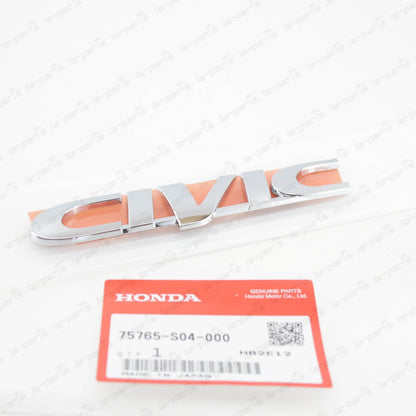NEW GENUINE HONDA 96-00 CIVIC REAR CIVIC EMBLEM BADGE CHROME 75765-S04-000