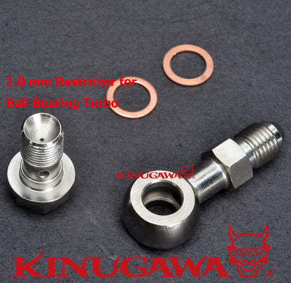 Turbo Oil Feed Line Kit for SUBARU IHI VF22 VF34 Ball Bearing w/ 1mm Restrictor