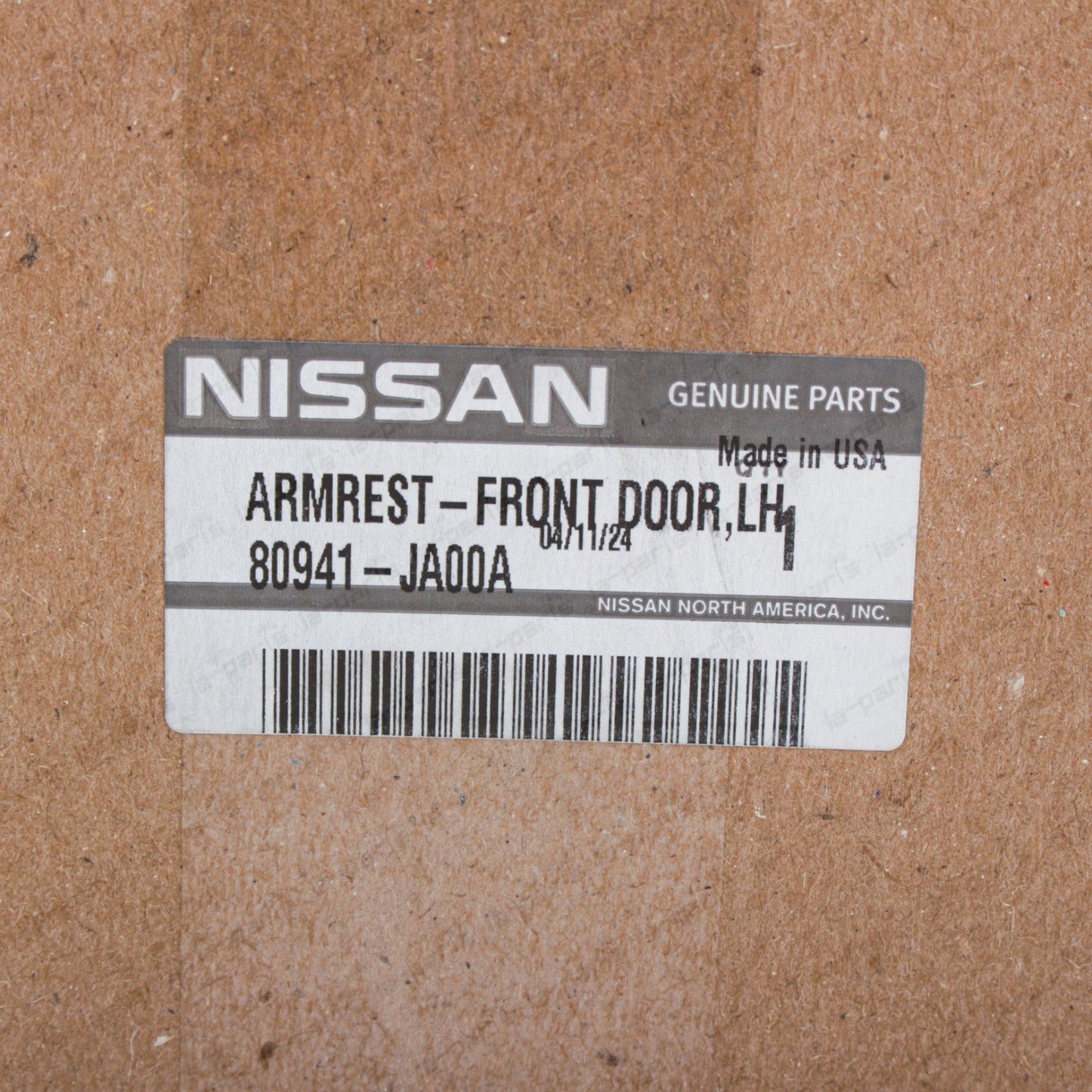 New Genuine OEM Nissan 07-10 Altima Driver Door Suede Arm Rest 80941-JA00A