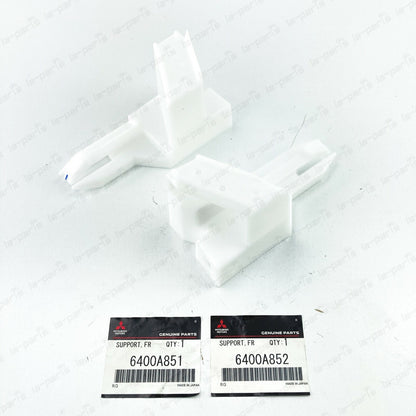 NEW GENUINE MITSUBISHI LANCER FRONT BUMPER RETAINERS SET OF 2 6400A852 6400A851