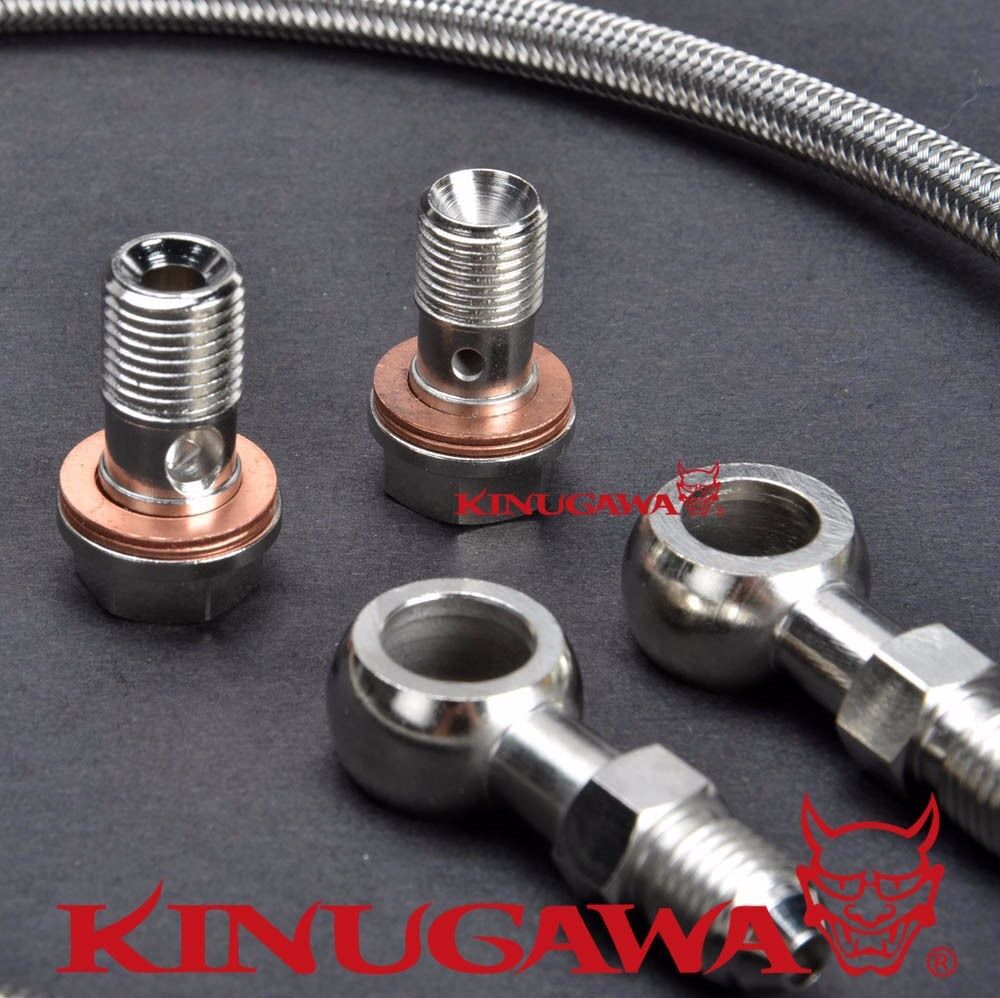 Turbo Oil Feed Line kit M8x1.25 / M10x1.5 oil feed 36" long