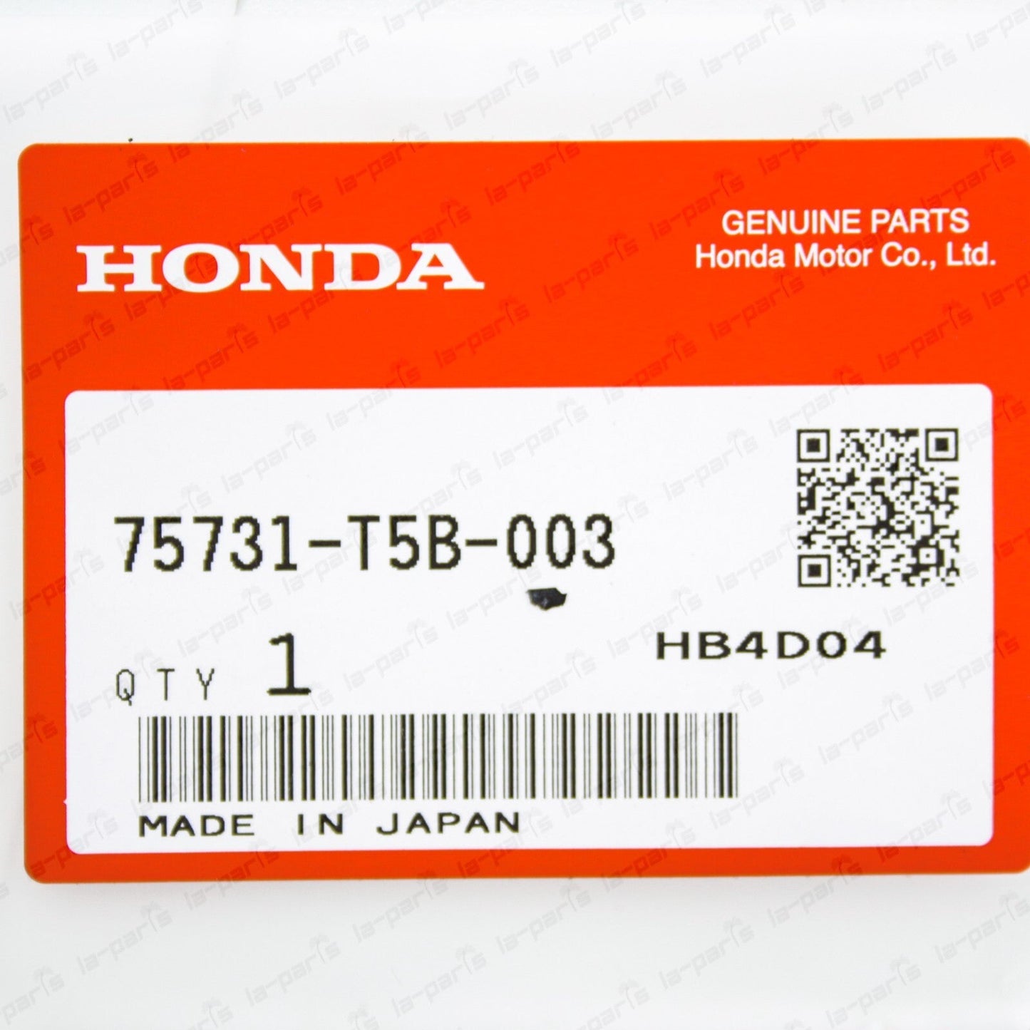 New Genuine OEM JDM Honda 2014 FiT RS Red Emblem 75731-T5B-003