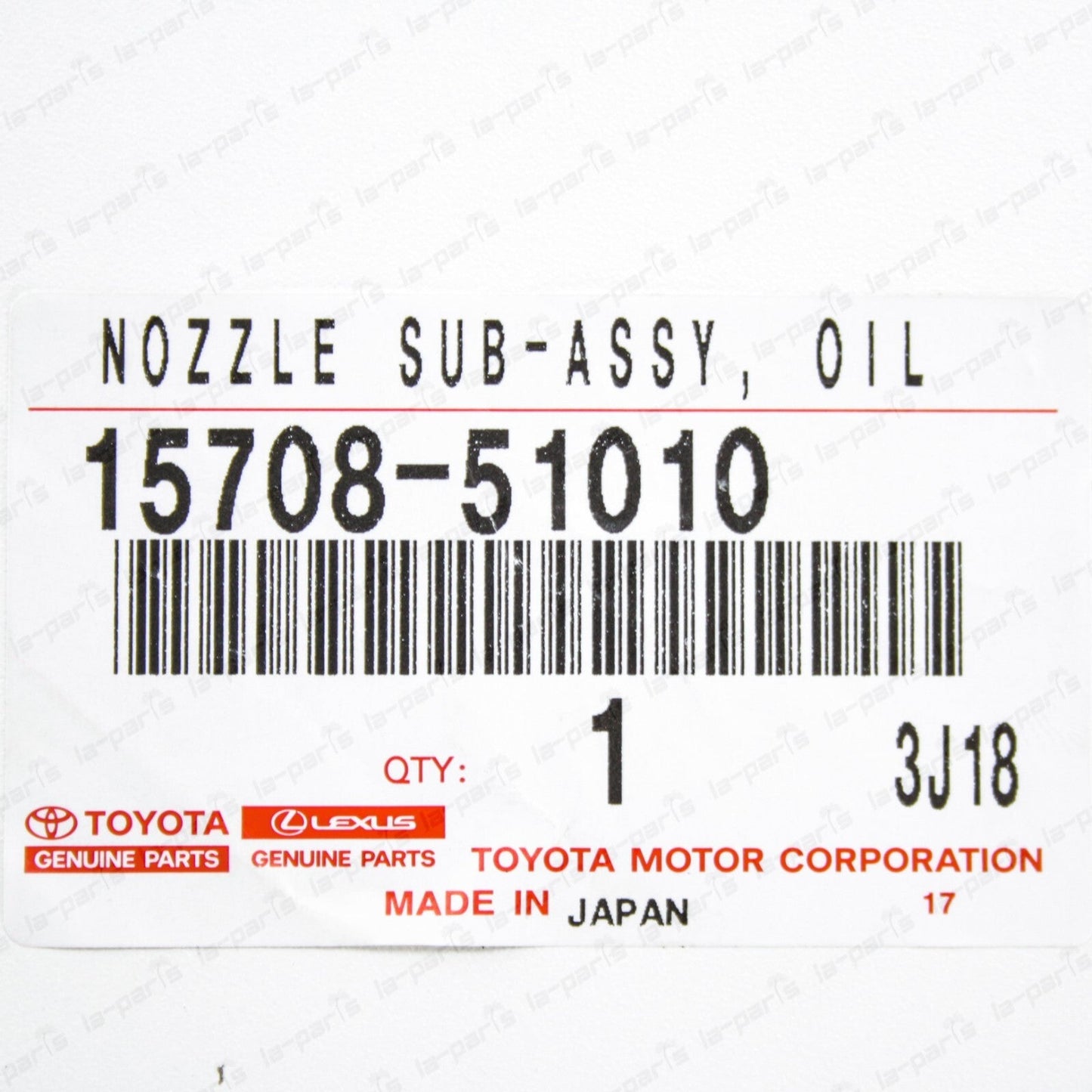 New Genuine OEM Toyota Land Cruiser LX450D 1VDFTV Oil Nozzle No.1 15708-51010
