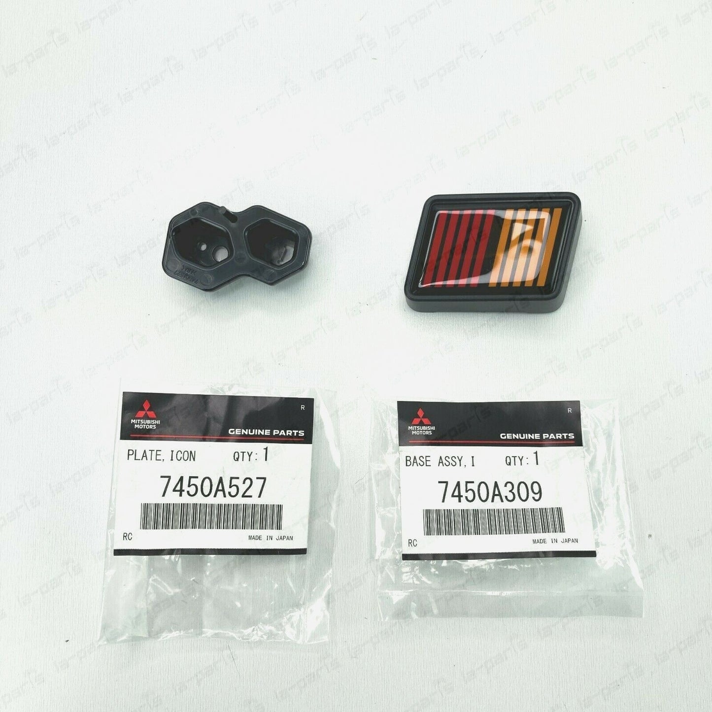 GENUINE MITSUBISHI LANCER EVOLUTION RALLIART EMBLEM SET 7450A309 + 7450A527