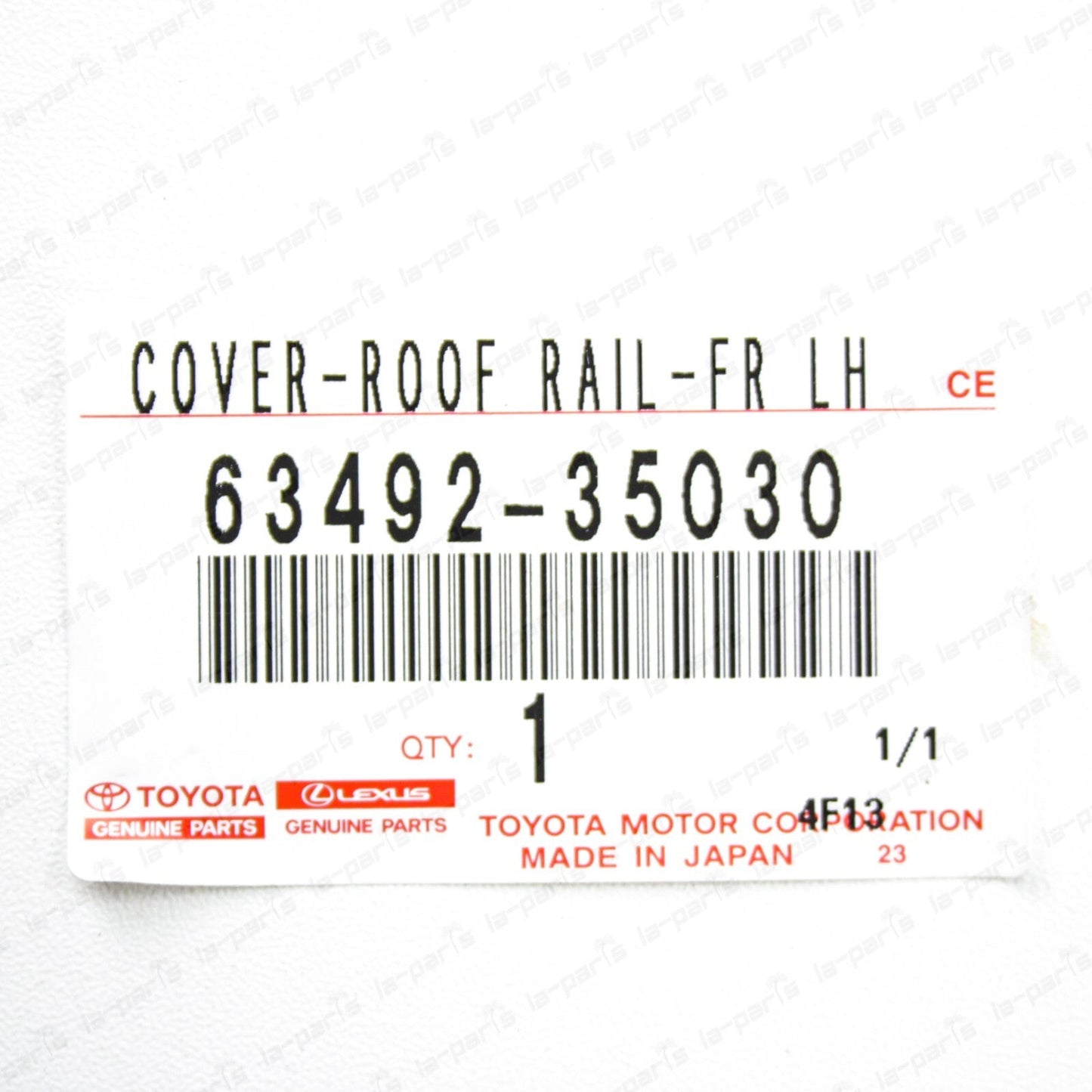 New Genuine OEM Toyota 10-23 4Runner Driver Front Roof Rack Cover 63492-35030