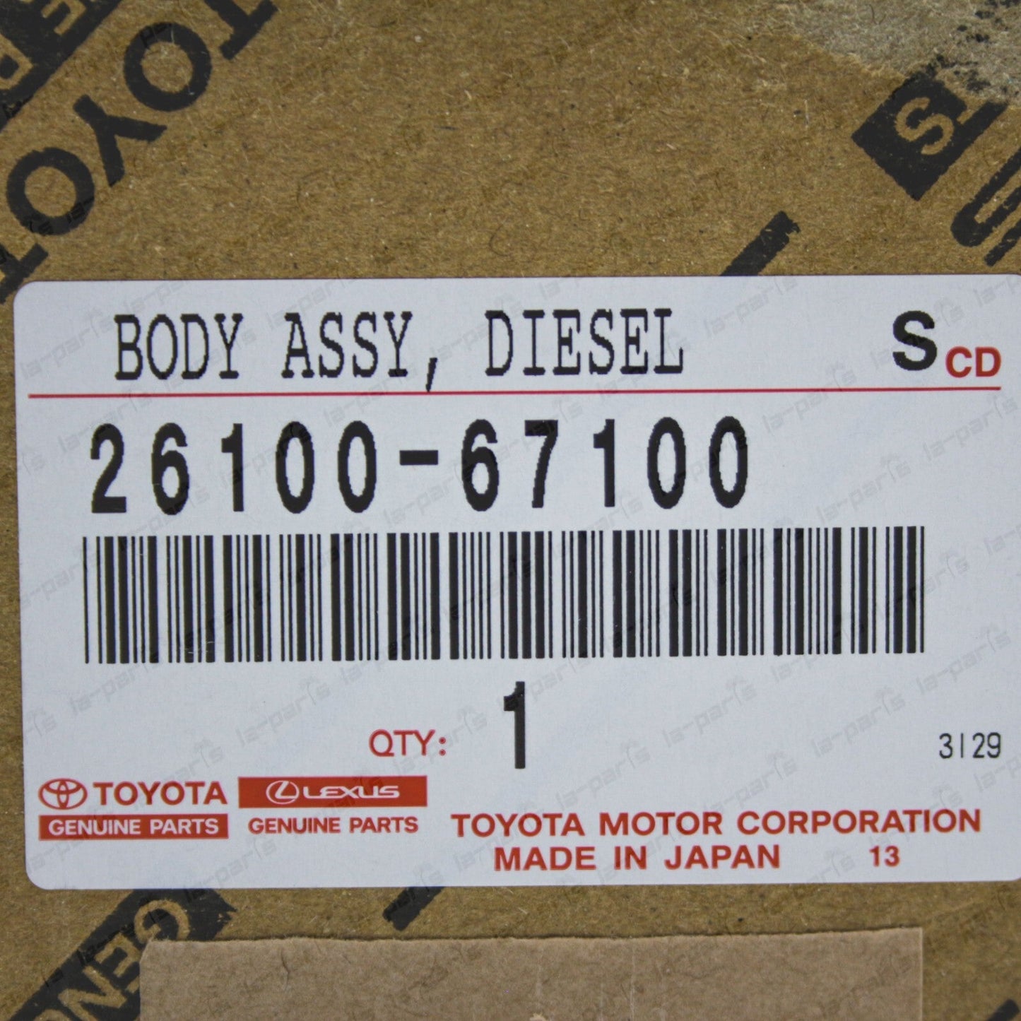 New Genuine Toyota Land Cruiser 1KZ Engine Diesel Throttle Body 26100-67100