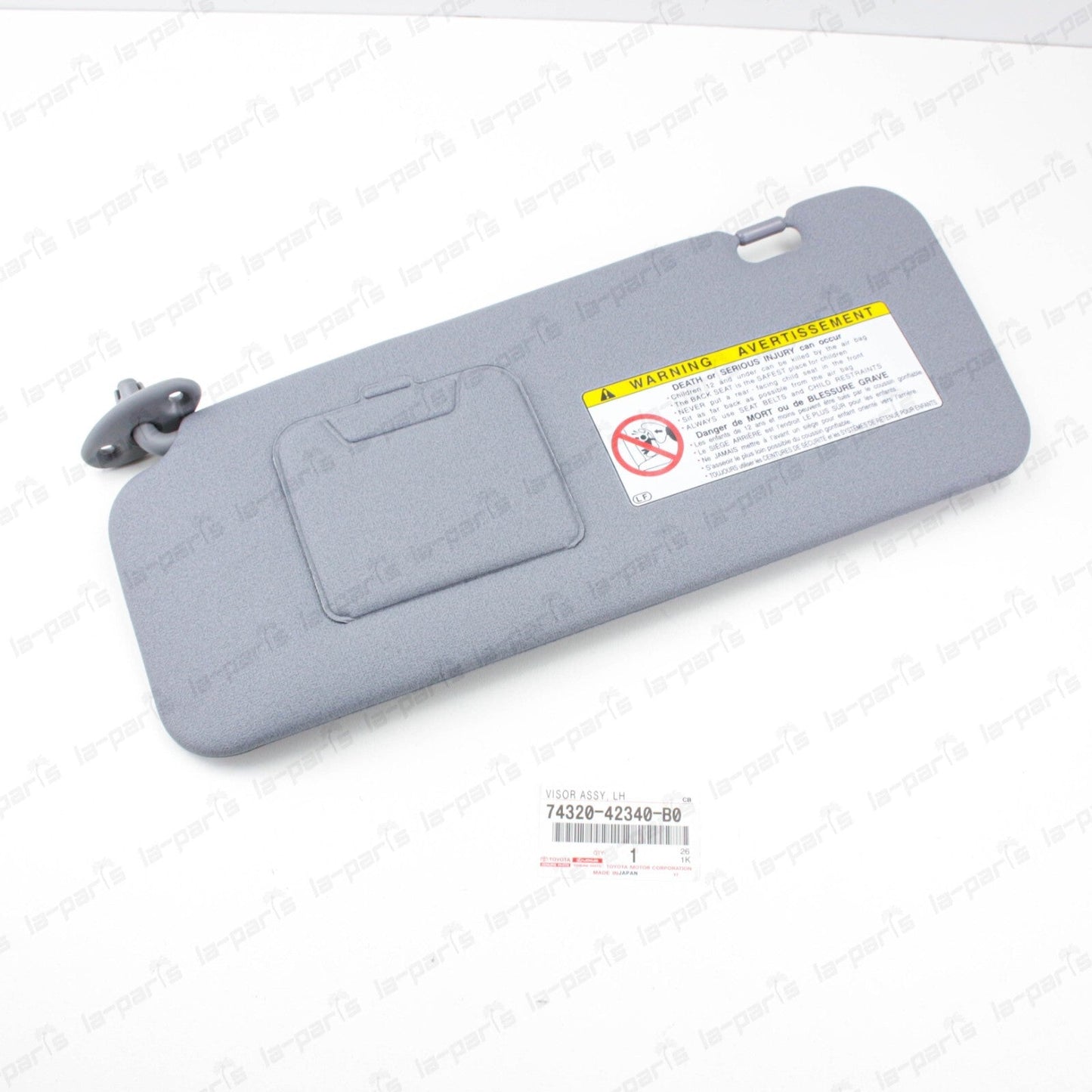 NEW GENUINE FOR TOYOTA RAV4 2001-2003 LH SUN VISOR W/ MIRROR 74320-42340-B0 GRAY