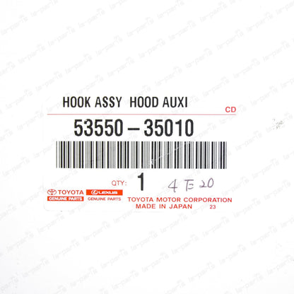 New Genuine Toyota 03-06 4Runner Hood Auxiliary Catch Hook Assy 53550-35010
