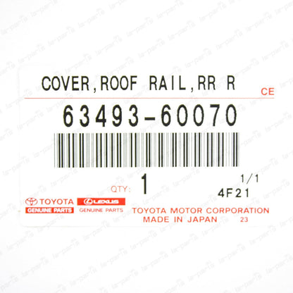 New Genuine Toyota 03-07 Land Cruiser Rear Passenger Roof Rack Cover 63493-60070